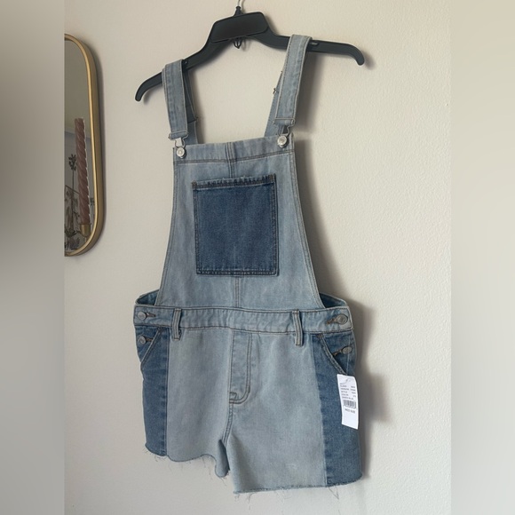 PACSUN Color Block Shortalls Overalls - Picture 2 of 5